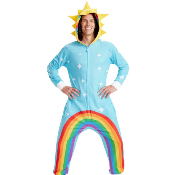 Tipsy Elves Chasing Rainbows Onesie Costume size L - Picture 1 of 3
